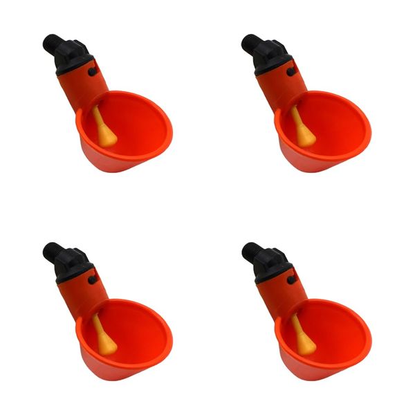 RAParts (4) Automatic Waterer Drinker Cups Chicken Coop Poultry Chook Bird Turkey Drinker