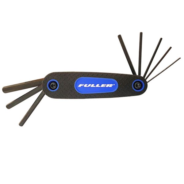 Fuller Tool 130-6608 8 Piece Metric Folding Hex Key Set (blue)