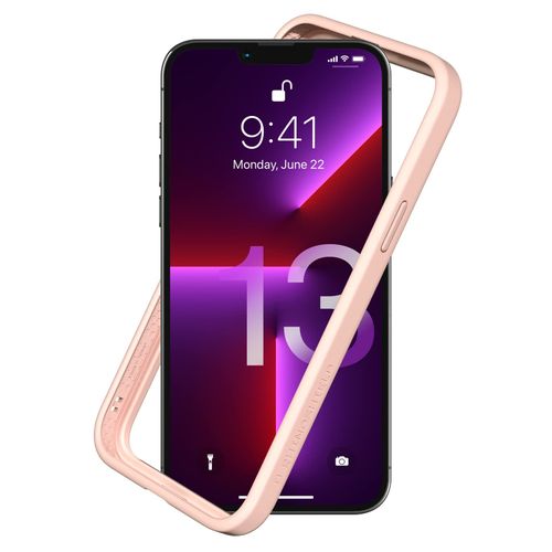 RhinoShield Bumper Case Compatible with [iPhone 13 Pro Max] | CrashGuard NX - Shock Absorbent Slim Design Protective Cover 3.5M / 11ft Drop Protection - Blush Pink