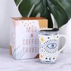 NymphFable Ceramic Coffee Mug 18oz Boho Eyes Coffee Cups with Handle Personalized Baking Pattern Tea Cup Large
