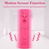 OSTENT Motion Sensor Remote Controller + Wired Nunchuck Combo Compatible for Nintendo Wii Console Color Pink