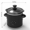 Slow Cooker 2 QT Crock-pot Matte Black Finish Removeable Stoneware Pot