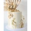 Pregnant Lady Cake Topper (Gold Mirror)