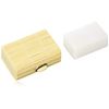 Thai Crystal Deodorant Unscented Stone In Bamboo Box. 0.24 Pounds