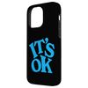 Blue Its OK Blue Color Graphic Case for iPhone 14 Pro Max