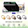 Keadic D Rings Rivets Assortment Set with Installation Tools, 5 assorted colours