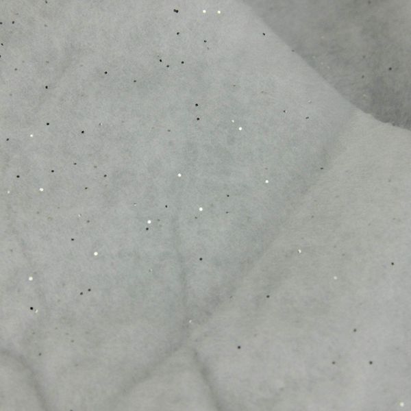 Buffalo Snow 60" Soft Plush White Artificial Christmas Drape with Glitter