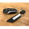 Chevrolet Corvette C7 Carbon Fiber Texture Strap Silver Bar Key Chain