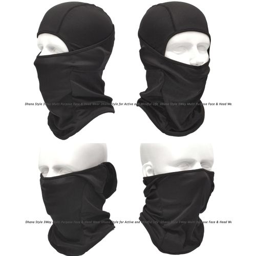 BXB Type 3 Way Tactical Face Mask, Army Balaclava, SWAT Cap with Eye Opening, Military, Camouflage, Protects Against Cold, Neck Warmer, Ear Cap, All Purpose Headwear, Breathable, Warm, Quick Drying, Comfortable to Wear, Great for Military or Survival Game