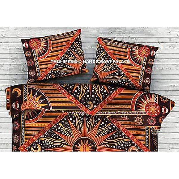 Indian Cushion Cover Throw Home Decor Pillow Sham Astrology Mandala Pillow Case