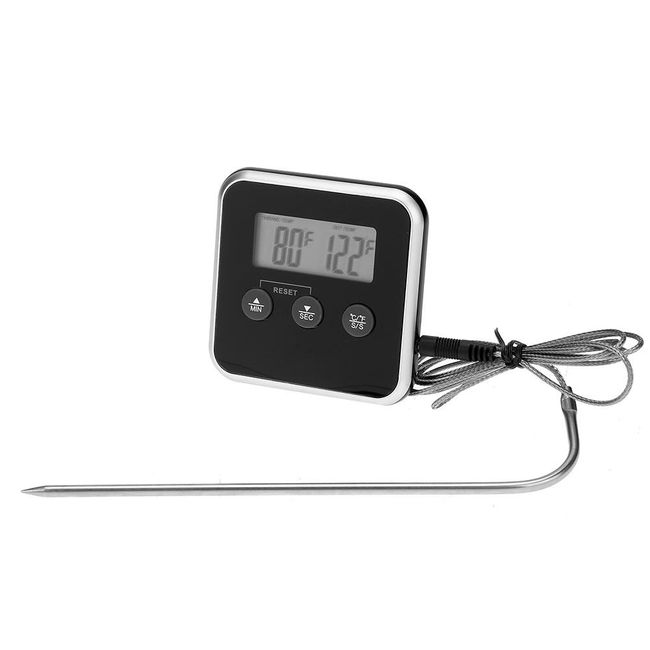 Digital Kitchen Timer with Meat Thermometer Probe - Eddingtons