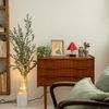 ORIGAMI LAMP TABLE MINI (Origami Lamp, Table Mini), Table Light, Table Lamp, Desk Light (Brass/Red)