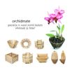 Hanging wooden orchid basket - Round 8"