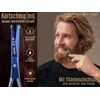 Beard Scissors Blue Titanium Moustache Scissors Nose Hair Scissors with Micro Teeth