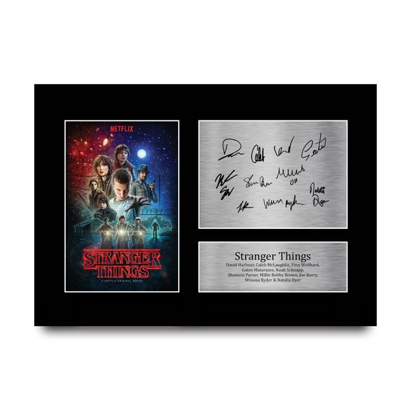 HWC Trading A4 Stranger Things Cast Millie Bobby Brown Gifts Printed Signed Autograph Picture for TV Memorabilia Fans - A4