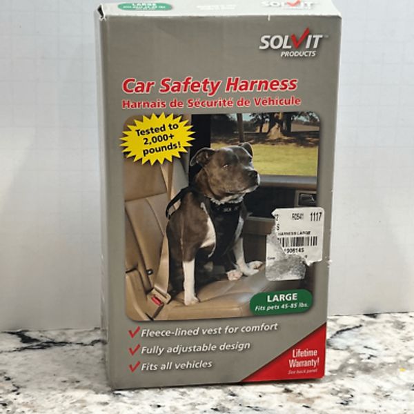 Solvit Pet Vehicle Car Safety Harness Fleece Lined Size Large