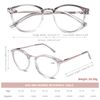 DOOViC Reading Glasses Blue Light Blocking +3.5 Round Transparent Metal Frame Spring Hinge Readers for Women/Computer