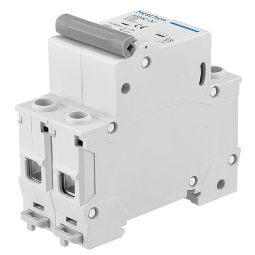 Heschen DC Miniature Circuit Breaker, HSB6C-DC, 2 Poles, DC500V 50A, Photovoltaic Circuit Breaker, for Solar PV System Solar Panels Grid System, 35mm DIN Rail Mounting