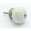 G Decor Crackle Ceramic Door Knobs Cupboard Pull Door Handles 4506 (White)