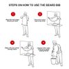 Beard Shaving Catcher Bib – The Smart Way to Shave – Beard Trimming Apron & Shaving Cape – Perfect Grooming Gift or Men's Birthday Gift – Includes Shaping Comb, Bag, & Grooming E-Book - by Mobi Lock