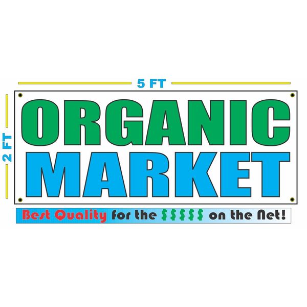Organic Market 2x5 Banner Sign