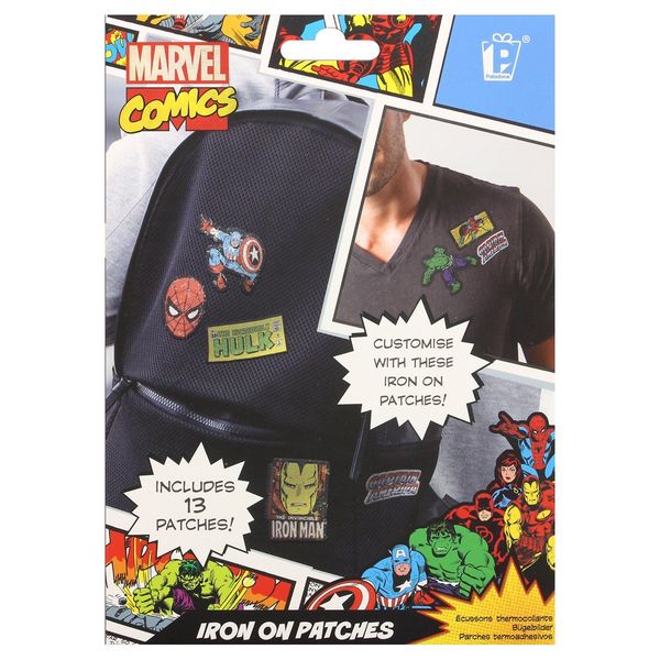 Paladone Iron on Patches, Polyester, Multi-Colour, 18 x 12 x 0.03 cm