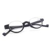 Yellowrock 4-Color Set, Retro Round Glasses, Ultra Lightweight, PC Reading Glasses, Fashionable Reading Glasses, Portable, Senior Glasses, Case & Cloth, Degree "+1.0 - +4.0", Black