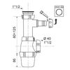Wirquin SP3223 Sink Siphon with Washing Machine Connection