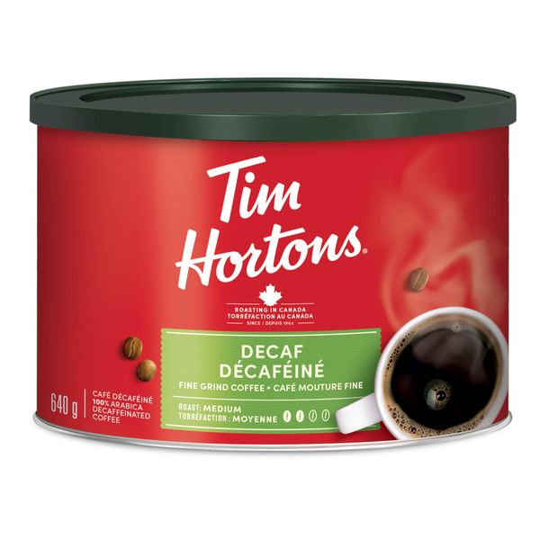 Tim Horton's Decaf, Ground Coffee, 640g {Imported from Canada}