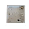 16mm Single Gang Backbox/Pattress for Electrical, Networking and Telecoms (Qty 2)