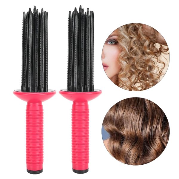 Styler for Curly Hair, Curl Tools Hair Curler Hair Fluffy Curling Roll Comb Anti‑Slip Curling Wand Hairstyling Tools Curling Wand