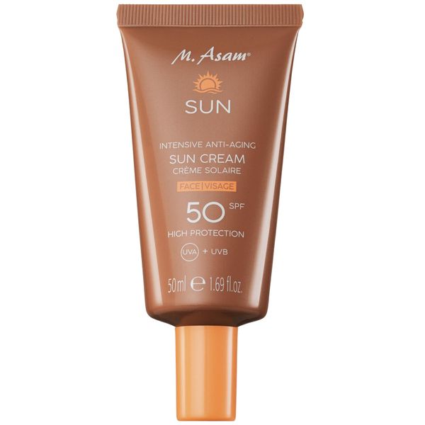 M. Asam SUN Intensive Anti-Aging Sun Cream Face SPF 50 (50 ml) - Face cream with immediate protection against UVA & UVB radiation, prevents sun-related skin damage, with aloe vera & coconut water