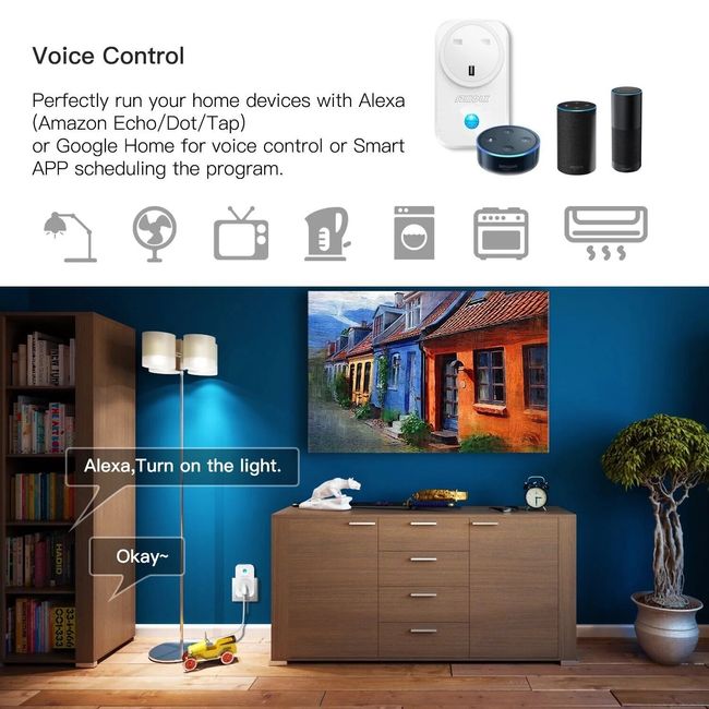 Universal Smart Wall Socket: WiFi Outlet with USB & Alexa Control