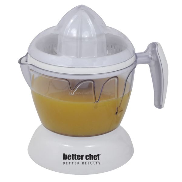 Better Chef Citrus Juicer | 25-Ounce | 2-Sized Cones | Cord Wrap | Easy Pour | Auto-Reverse