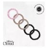 Silver Cloud Mixed Satin Skinny Scrunchies 5 Pack