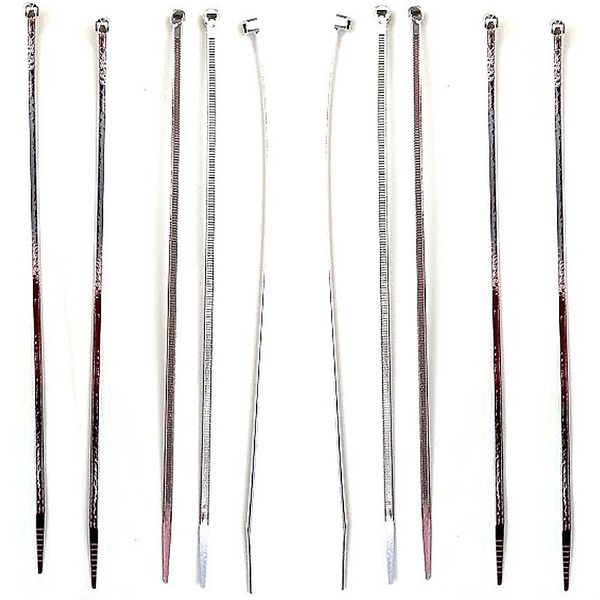 20 Show Chrome - 4" Cable Zip Ties Kit for Handle Bar Brake Hose Line Frame Wire
