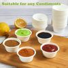 ECOLipak [200 Pack 2 oz Compostable Portion Cups, 100% Biodegradable Souffle Cups, Disposable Paper Cups for Condiment Samples