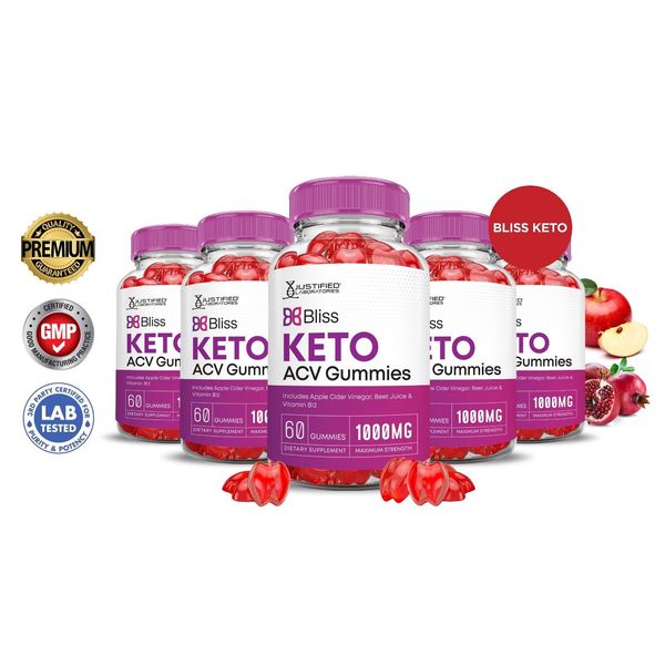 Bliss Keto ACV Gummies 1000MG Apple Cider Vinegar 300 Gummys