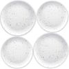 White Terrazzo Outdoor/Camping/BBQ - Plastic/Melamine Dinner & Side Plates, Set (4)