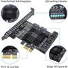 ACTIMED PCIe 8-Port SATA 3.0 Controller Card with Low Profile Bracket, Supports 8 Devices, Compatible with Windows, MAC, Linux
