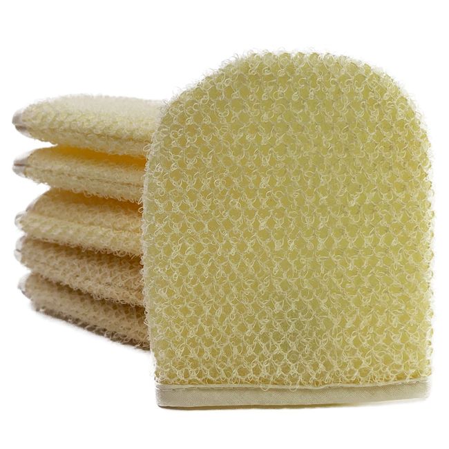 PPHAO - Facial Cleansing Sponge - Exfoliating Facial Cleansing Cloths Gloves Mitts - Facial Sponges for Cleansing and Exfolaiting - Facial Pads Cleasing - Softweave Exfoliating Washcloths pad - 6PACK