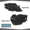 CHEDA Front Engine Splash Shield Under Covers Compatible with 2012 2013 2014 Toyota Camry 2PCS Left & Right Side (Black