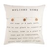 Mud Pie Button Pillow, 18" x 18", Welcome Home