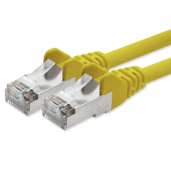 1aTTack.de Network cable CAT5e 2x RJ45 connector foil and braid-shielded SFTP network patch cable 15m yellow