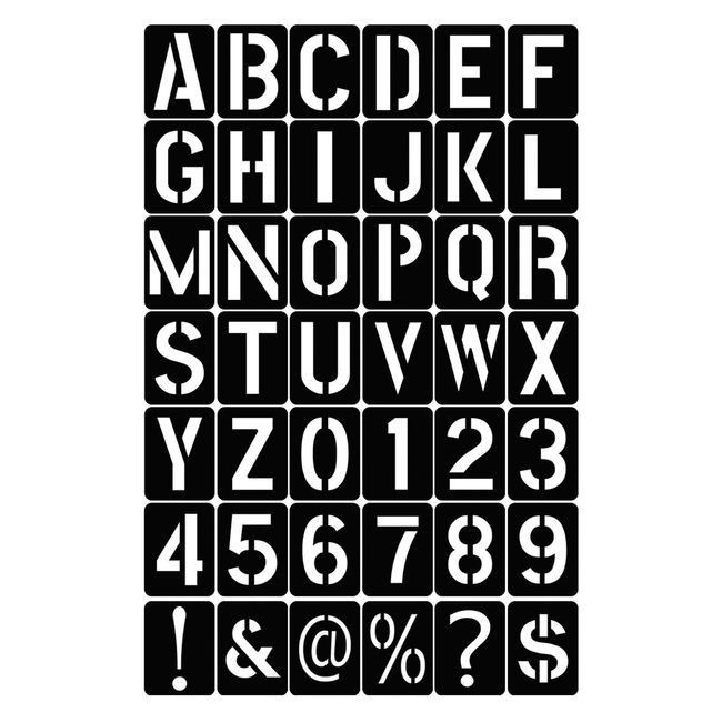 KAKAYAYA Stencils,42PCS Stencils Letters and Numbers Template Reusable Washable Alphabet Stencils Eco-friendly PP Art Craft Template Wood Scrapbooking Fabric Wall Door Decoration Home Sign Painting