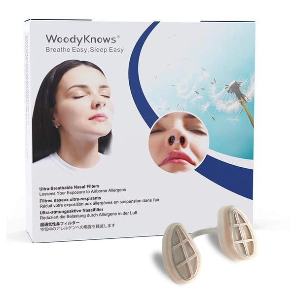 WoodyKnows Ultra-Atmungsaktive Nasenfilter (Schmal, Kombiniertes Testpaket, 4 Stück)