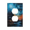 Decorative Art Light Switch Covers,Single Duplex Outlet,Wall Plate,Switchplate Electrical Faceplate,Star Castle,5x3 IN