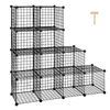 Wire Cube Storage 12-Cube Storage Organizer Bins Wire Shelving Modular Bookshelf