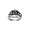 81stgeneration Men's Women's 925 Sterling Silver Wiccan Gothic Third Eye ring