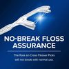 DenTek Cross Flosser Plaque Control Floss Picks, X-Shaped Floss, 75 Count, 3 Pack